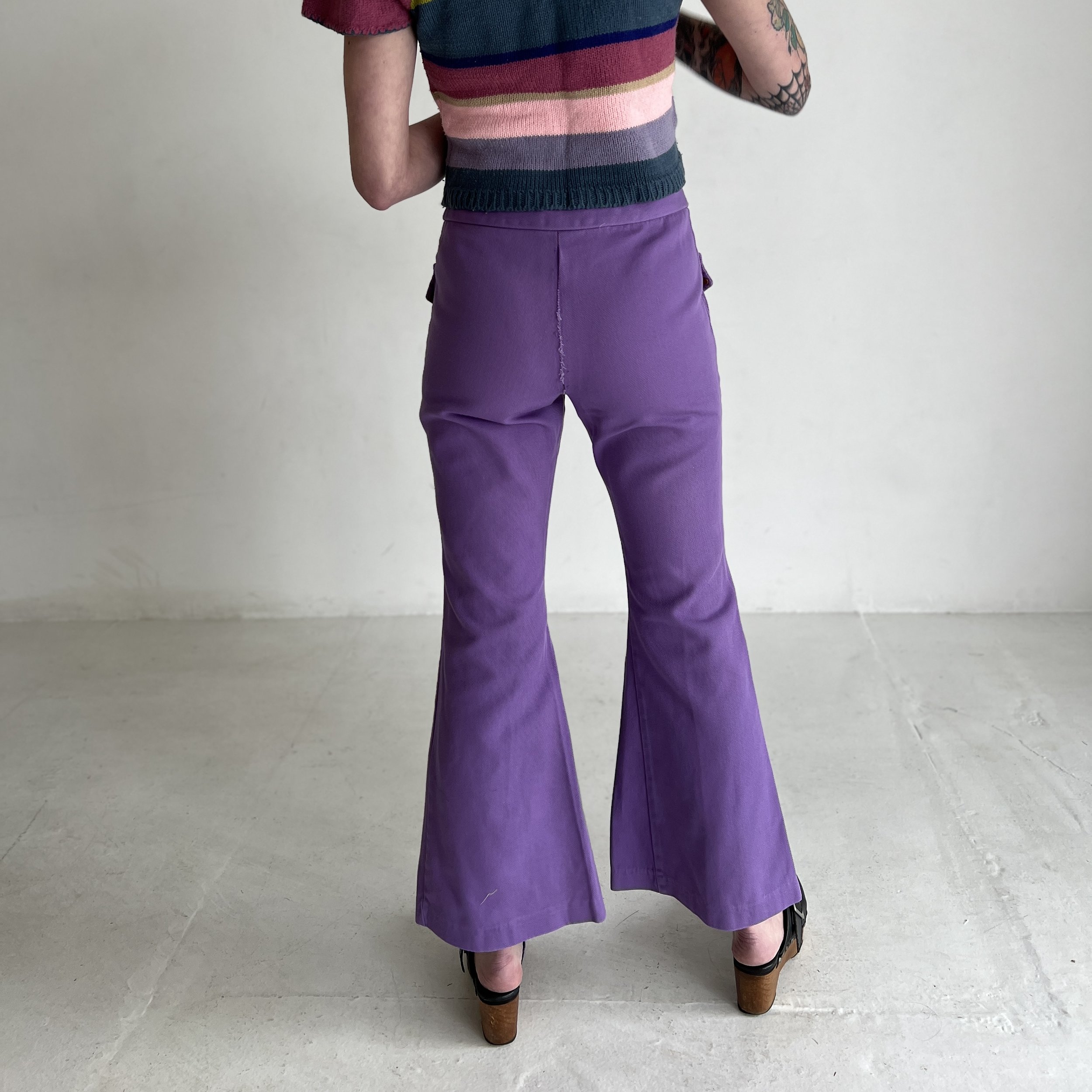 70s Light Purple Studded Pants — La Loupe Vintage